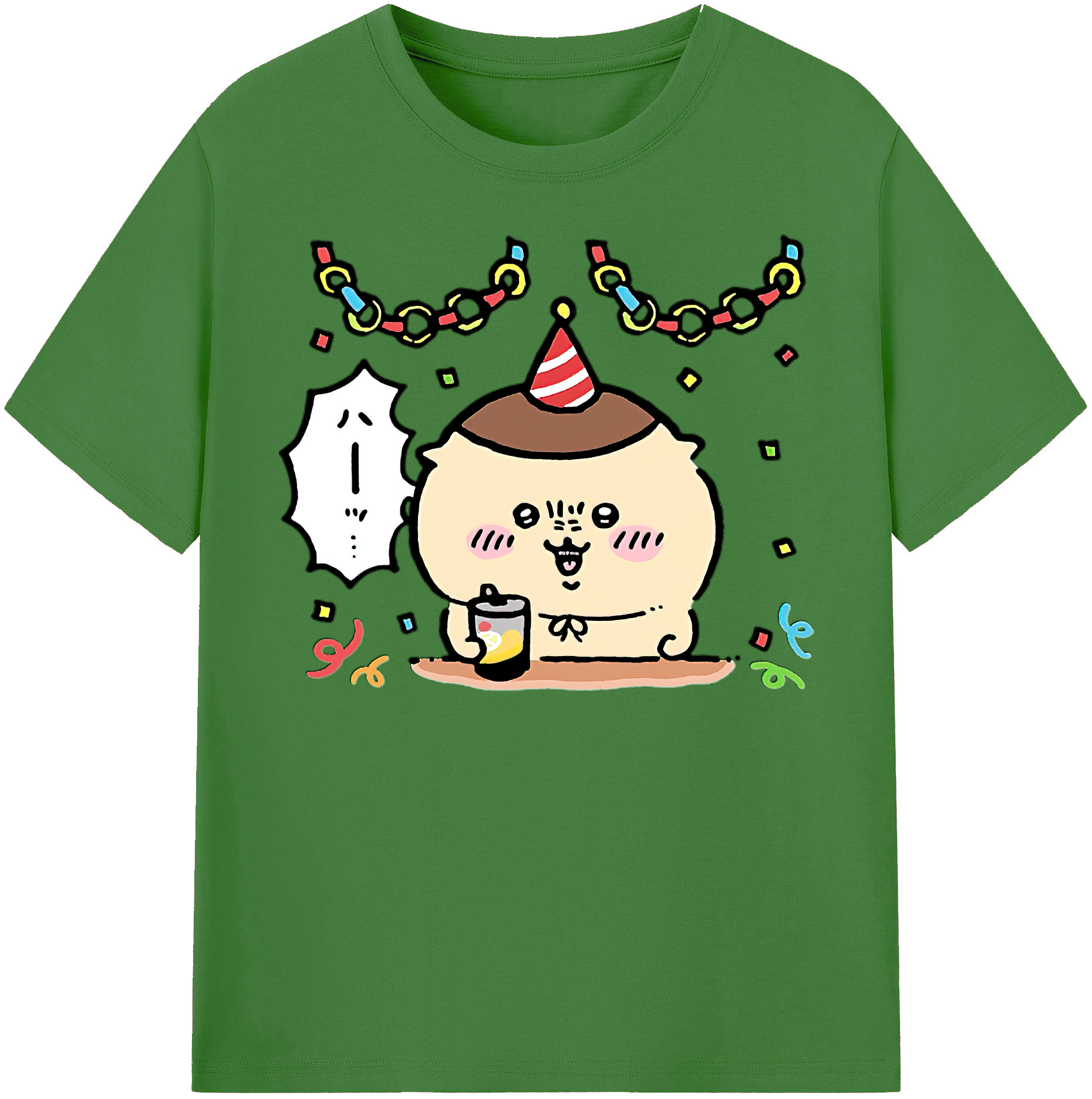（画像用） ちいかわ くりまんじゅう Chii-kawa kuri manjū レディースカジュアルプリントTシャツ（綿100％）